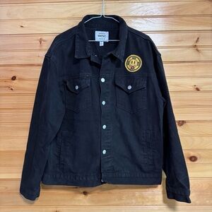 Wesc Black Jean Jacket Classic Varsity Punk Style Men’s Large Women’s XL